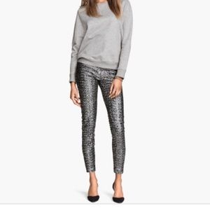 H&M Silver Sequins Pants
